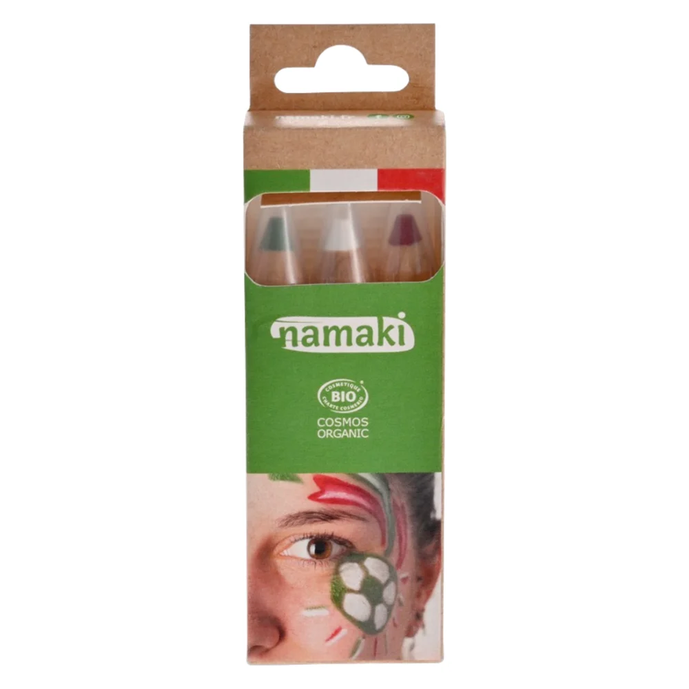 Namaki Kit matite da supporto, verde-bianco-rosso