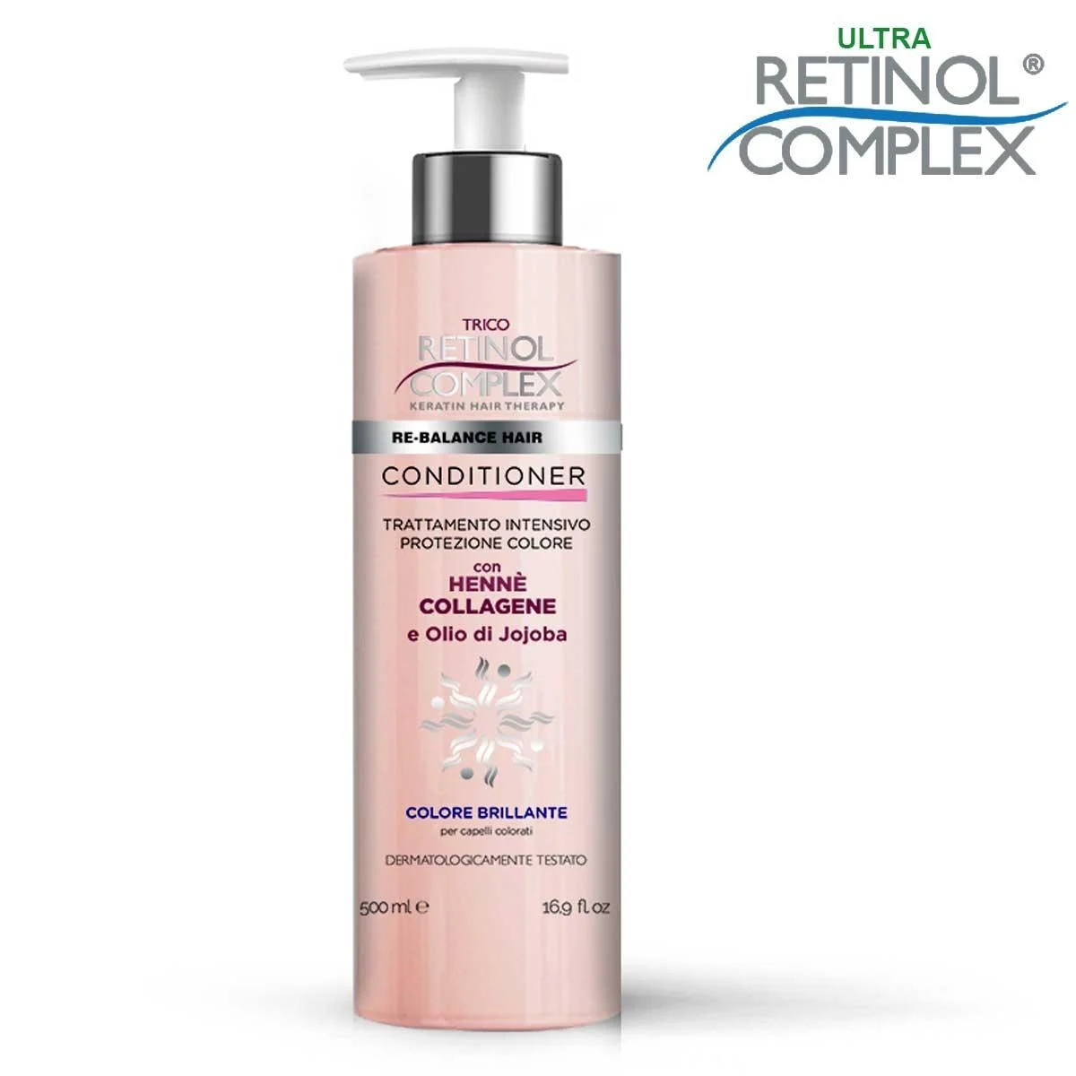 Balsamo Keratin Complex 500 ml protezione colore con henn & collagene