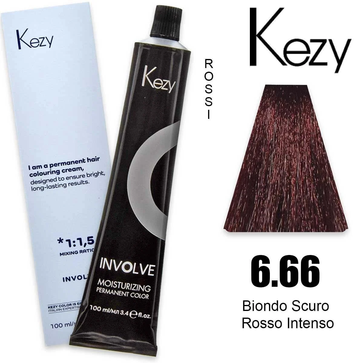 Kezy involve color 100 ml biondo scuro rosso intenso 6.66