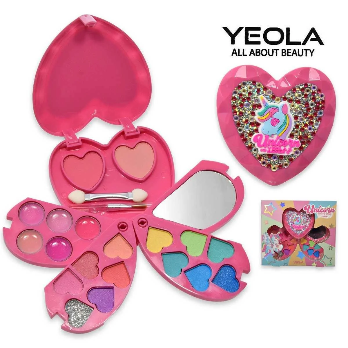 Make-Up A Forma Di Cuore Rosa Ut Compact