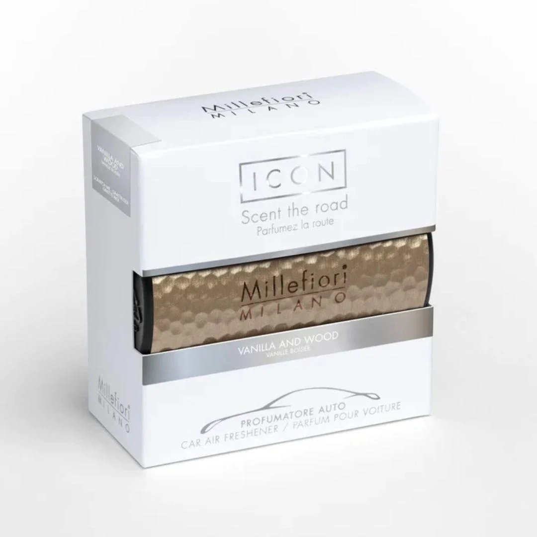 Car Air Freshener Icon VANILLA & WOOD - METAL SHADES