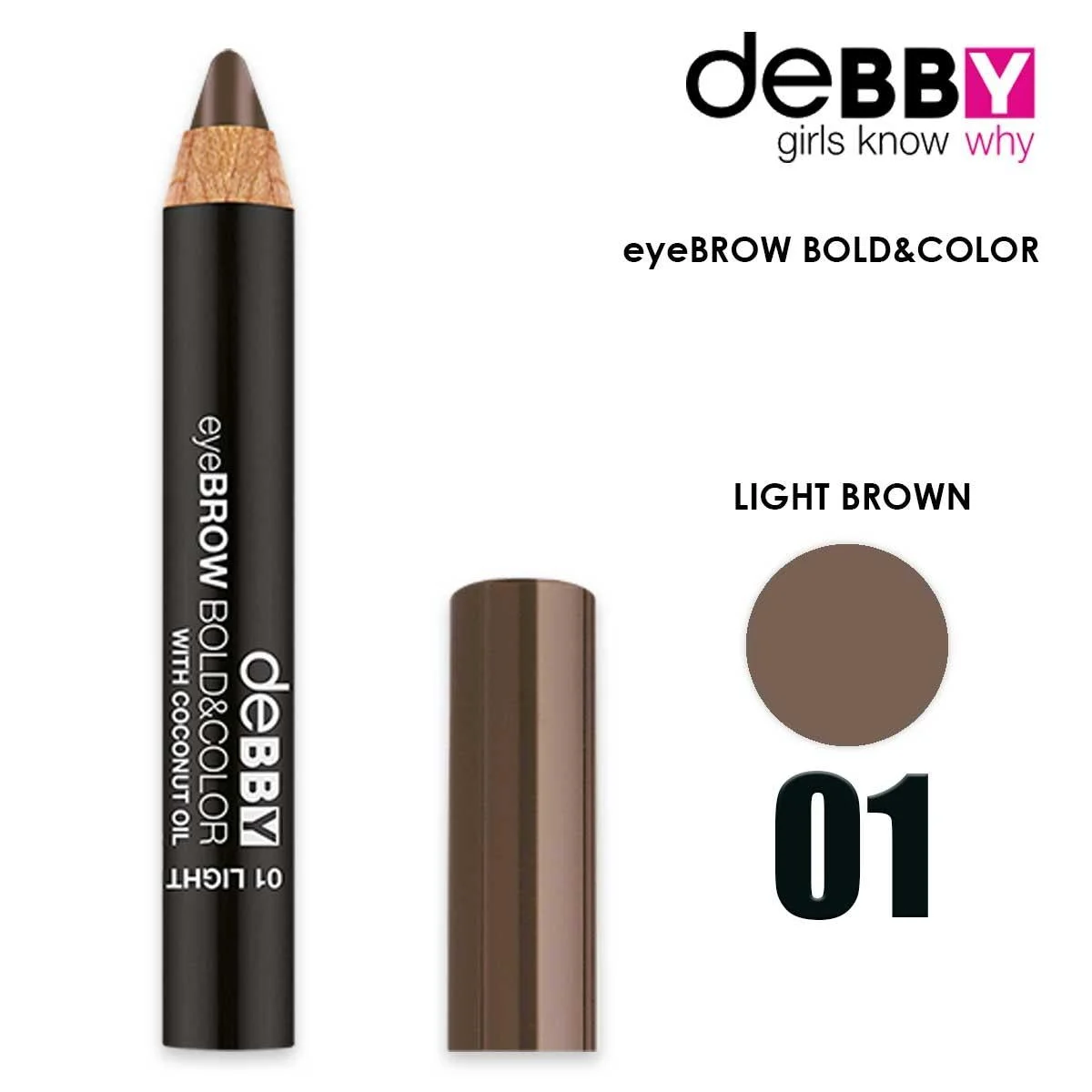 Debby matitone sopracciglia bold&color 01 castano chiaro