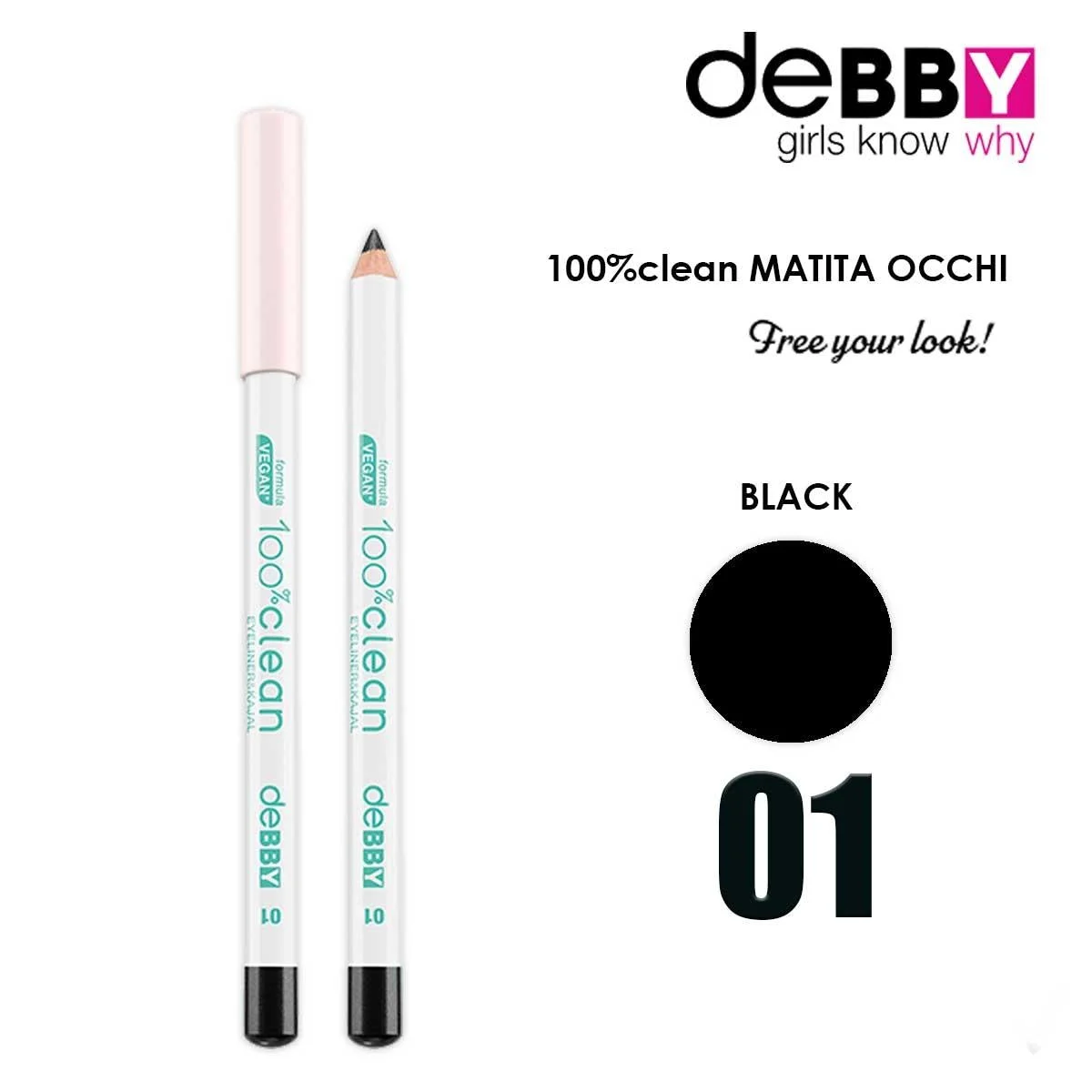 Debby matita occhi 100% clean 1 black