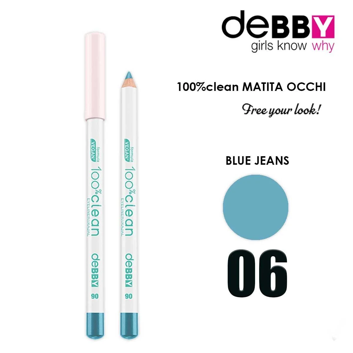 Debby matita occhi 100% clean 6 blue jeans