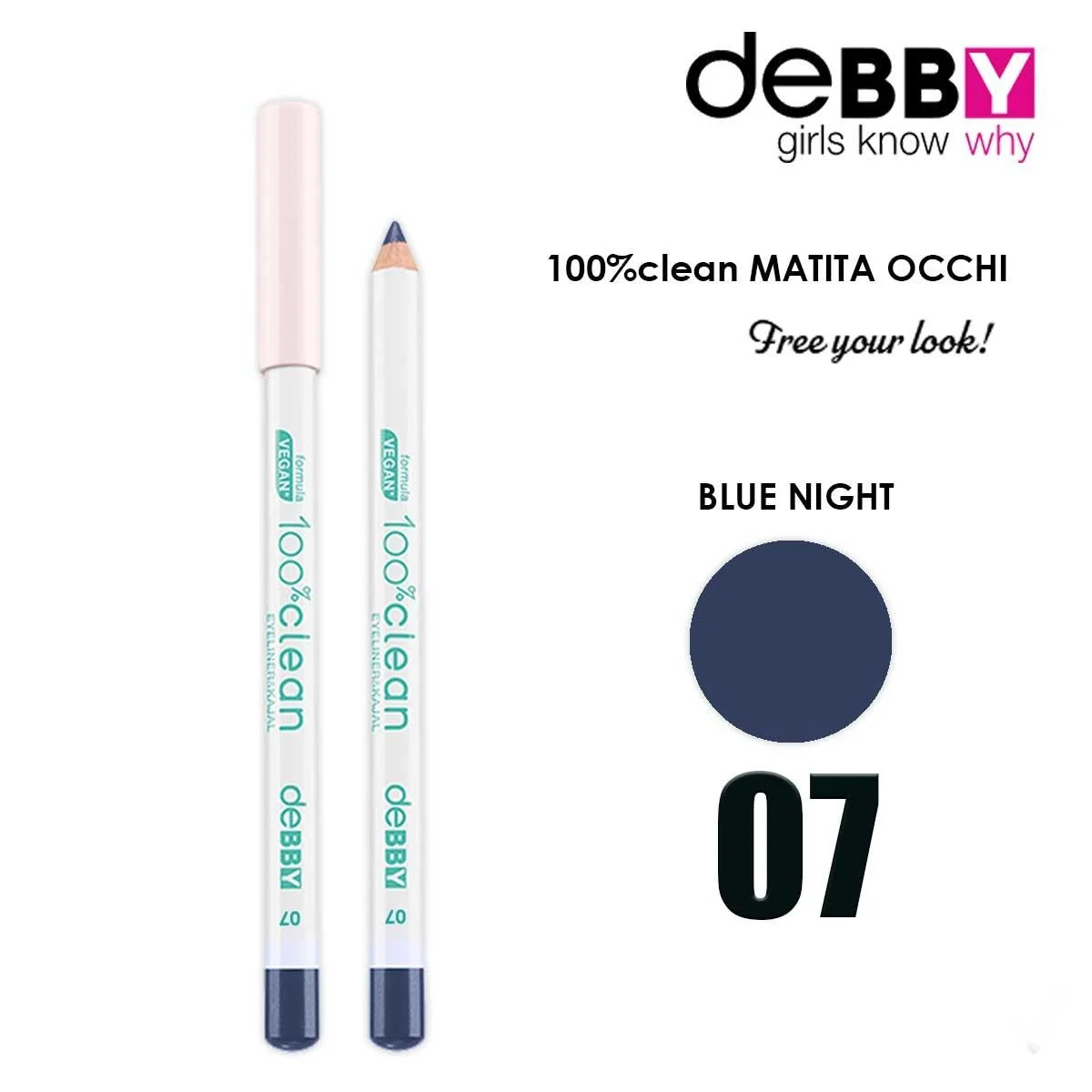Debby matita occhi 100% clean 7 blue night