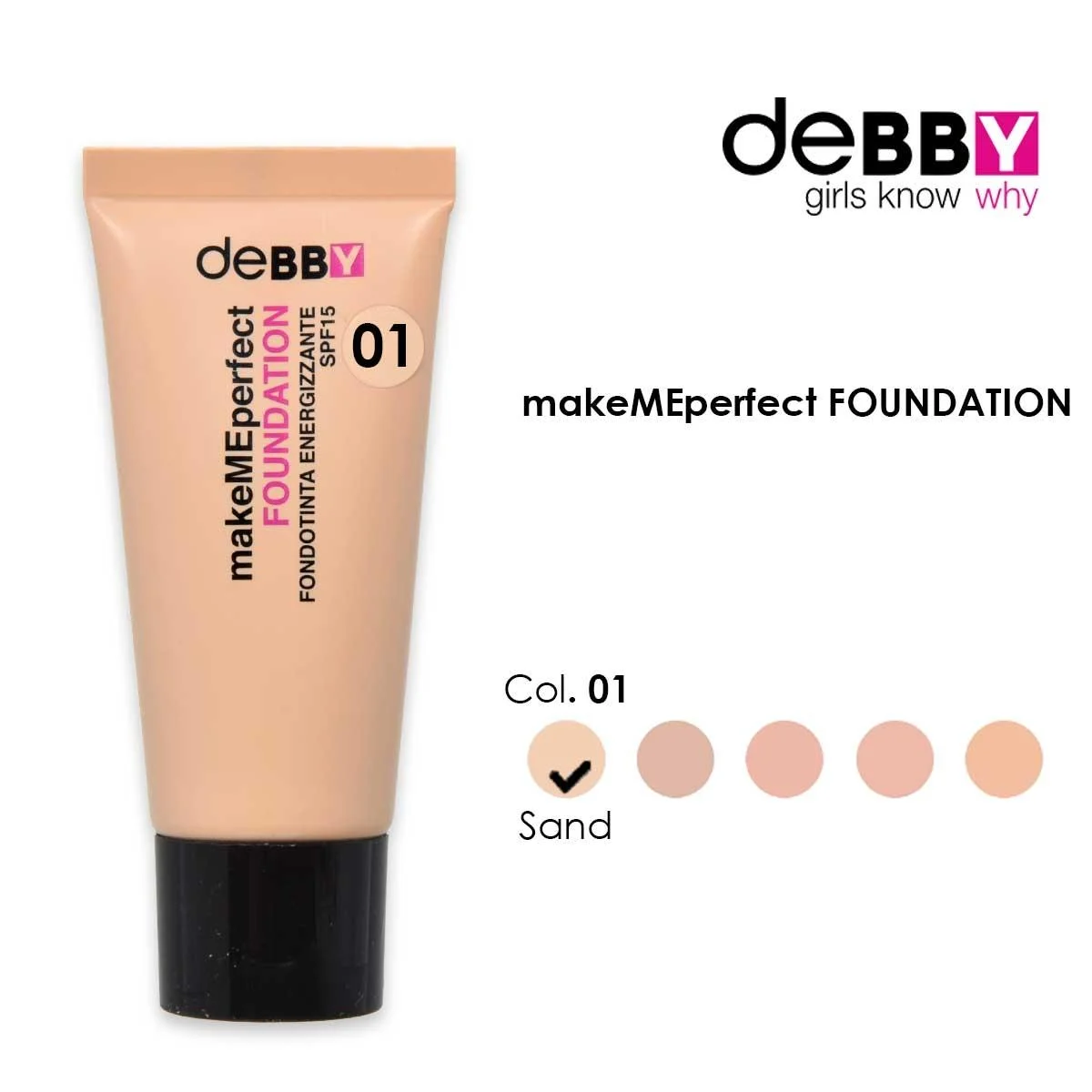 Debby fondotinta make me perfect 01 sand