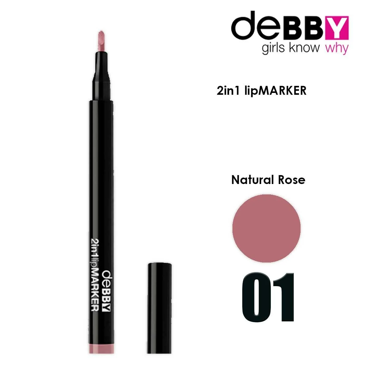 Debby rossetto liquido in penna labbra 2 in 1 col.01