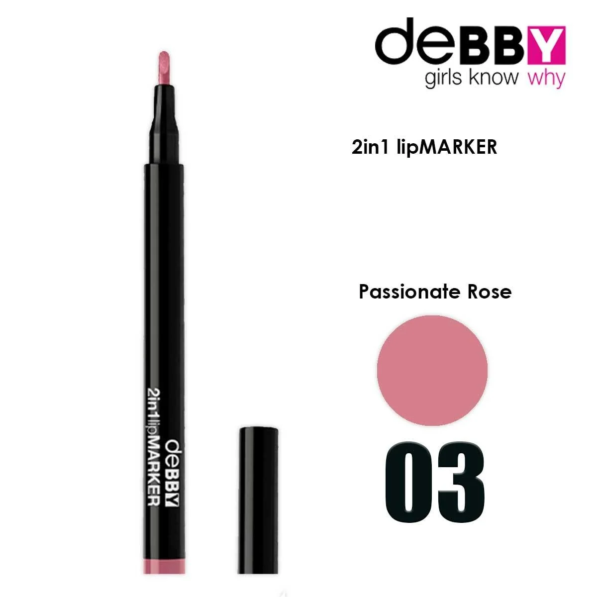 Debby rossetto liquido in penna labbra 2 in 1 col.03