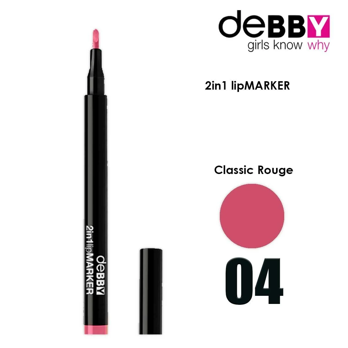 Debby rossetto liquido in penna labbra 2 in 1 col.04
