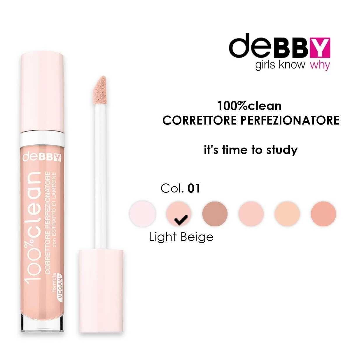 Debby correttore 100%clean 1 light beige