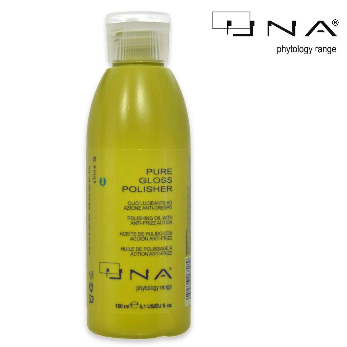 Una lucidatrice pure gloss 150ml olio lucidante azione anti-crespo