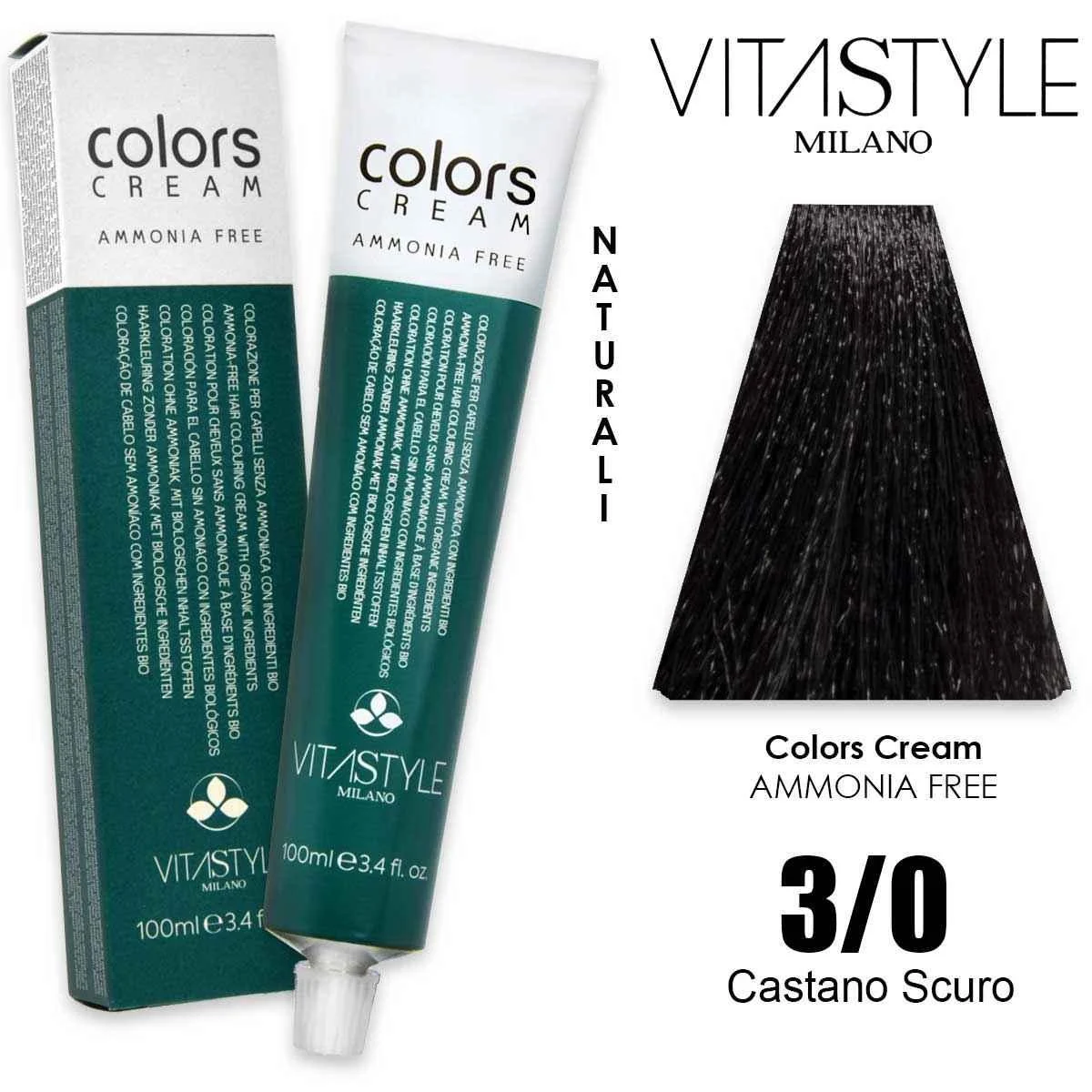 Vitastyle Tinta capelli in crema senza ammoniaca 100 ml 3.0