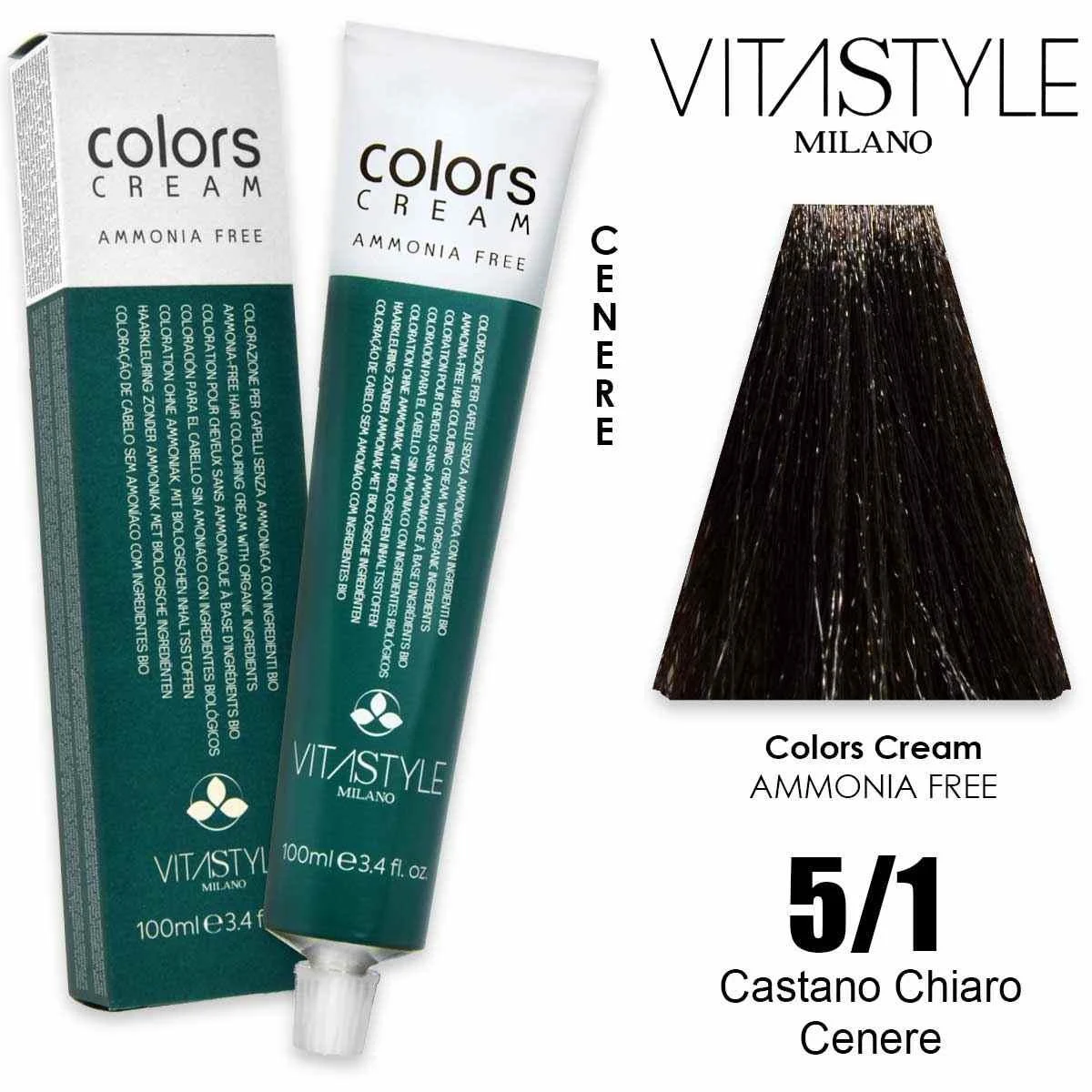 Vitastyle Tinta capelli in crema senza ammoniaca 100 ml 5.1