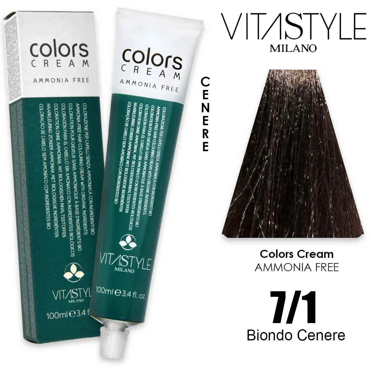 Vitastyle Tinta capelli in crema senza ammoniaca 100 ml 7.1