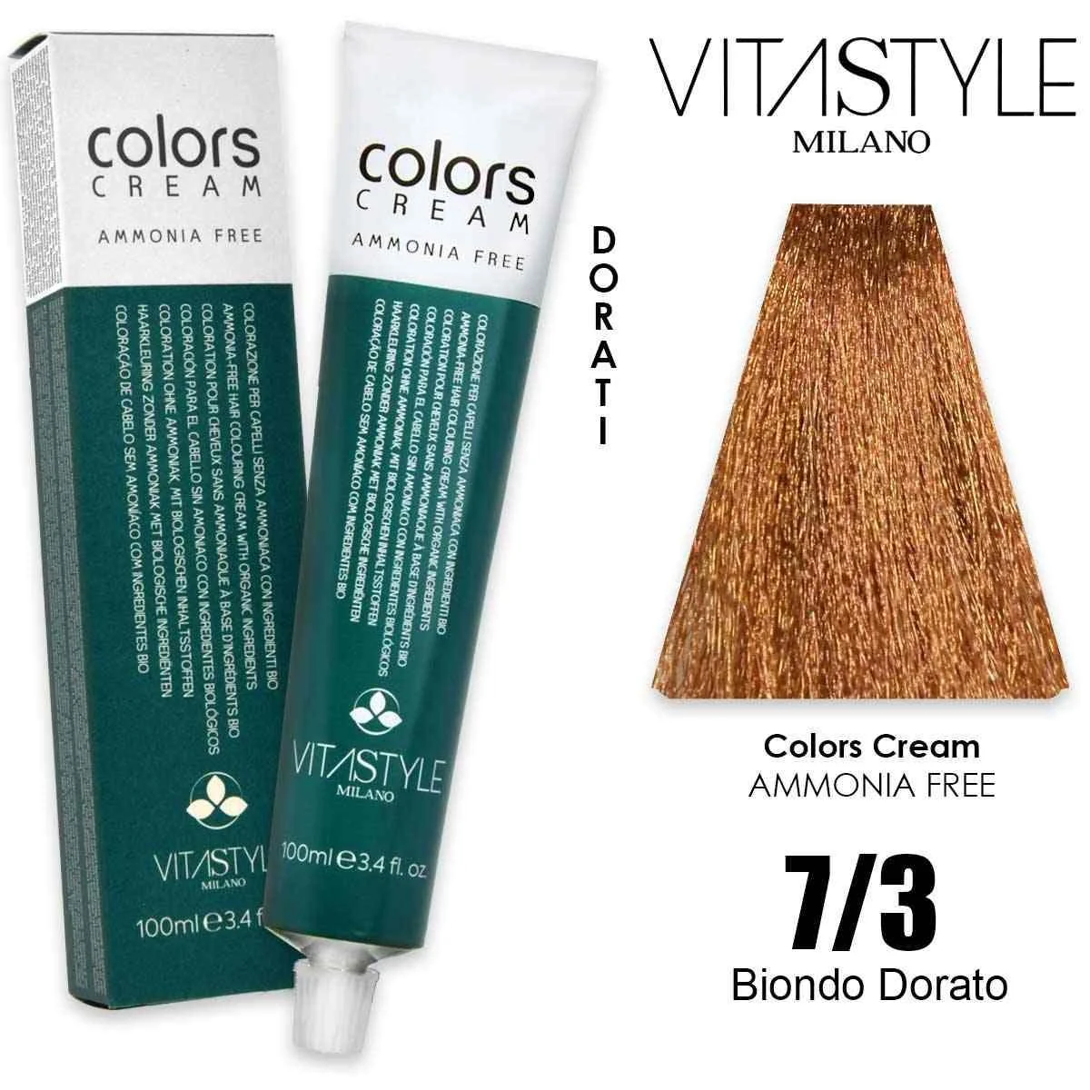 Vitastyle Tinta capelli in crema senza ammoniaca 100 ml 7.3