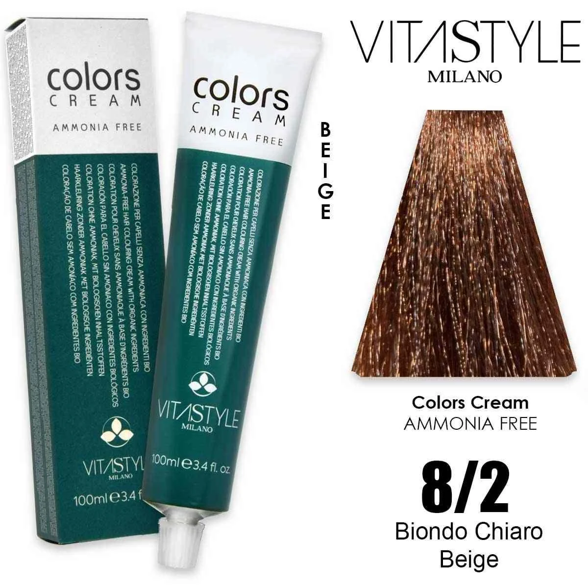 Vitastyle Tinta capelli in crema senza ammoniaca 100 ml 8.2