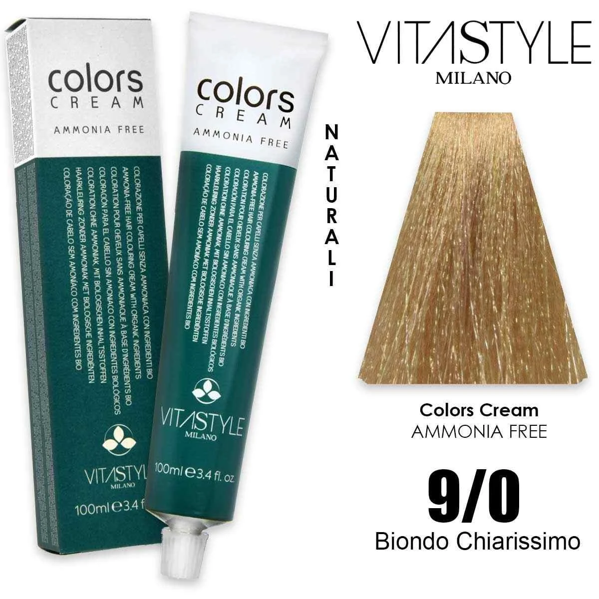 Vitastyle Tinta capelli in crema senza ammoniaca 100 ml 9.0