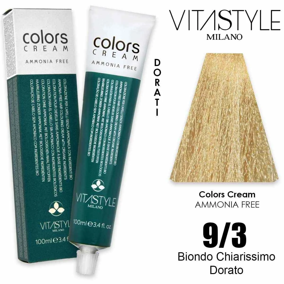 Vitastyle Tinta capelli in crema senza ammoniaca 100 ml 9.3