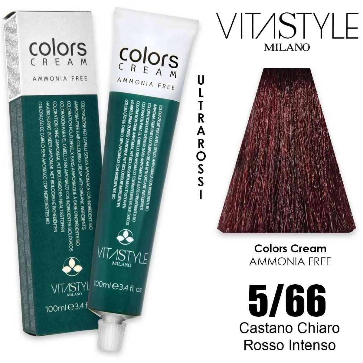 Vitastyle Tinta capelli in crema senza ammoniaca 100 ml 5.66