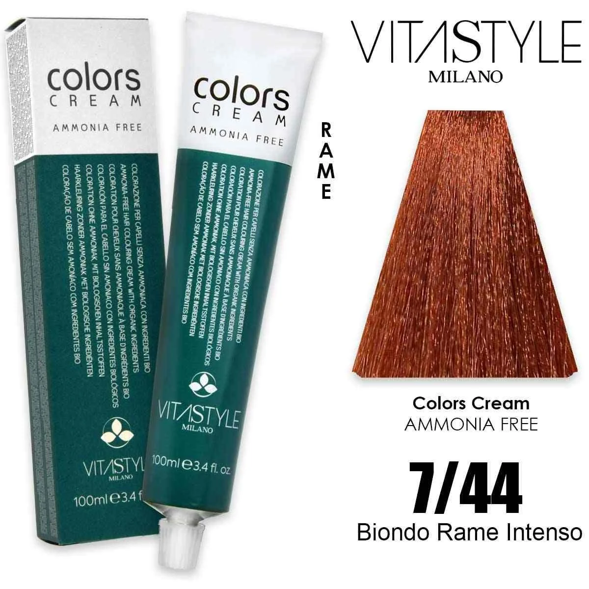 Vitastyle Tinta capelli in crema senza ammoniaca 100 ml 7.44