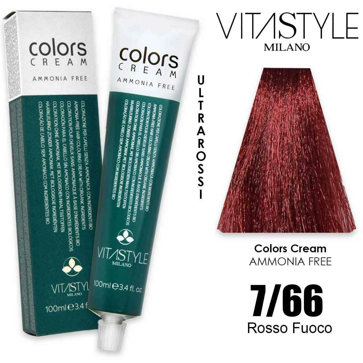 Vitastyle Tinta capelli in crema senza ammoniaca 100 ml 7.66