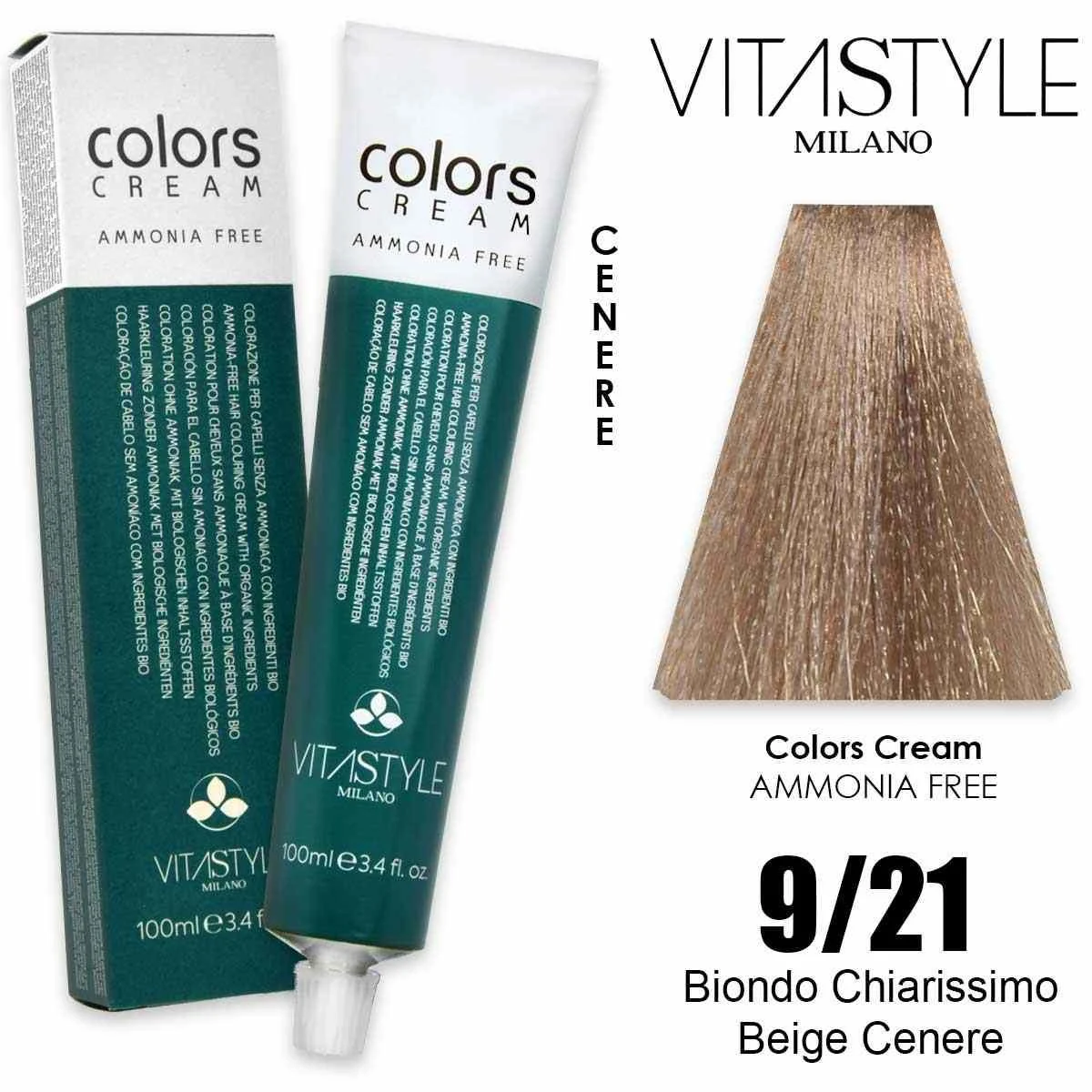 Vitastyle Tinta capelli in crema senza ammoniaca 100 ml 9.21