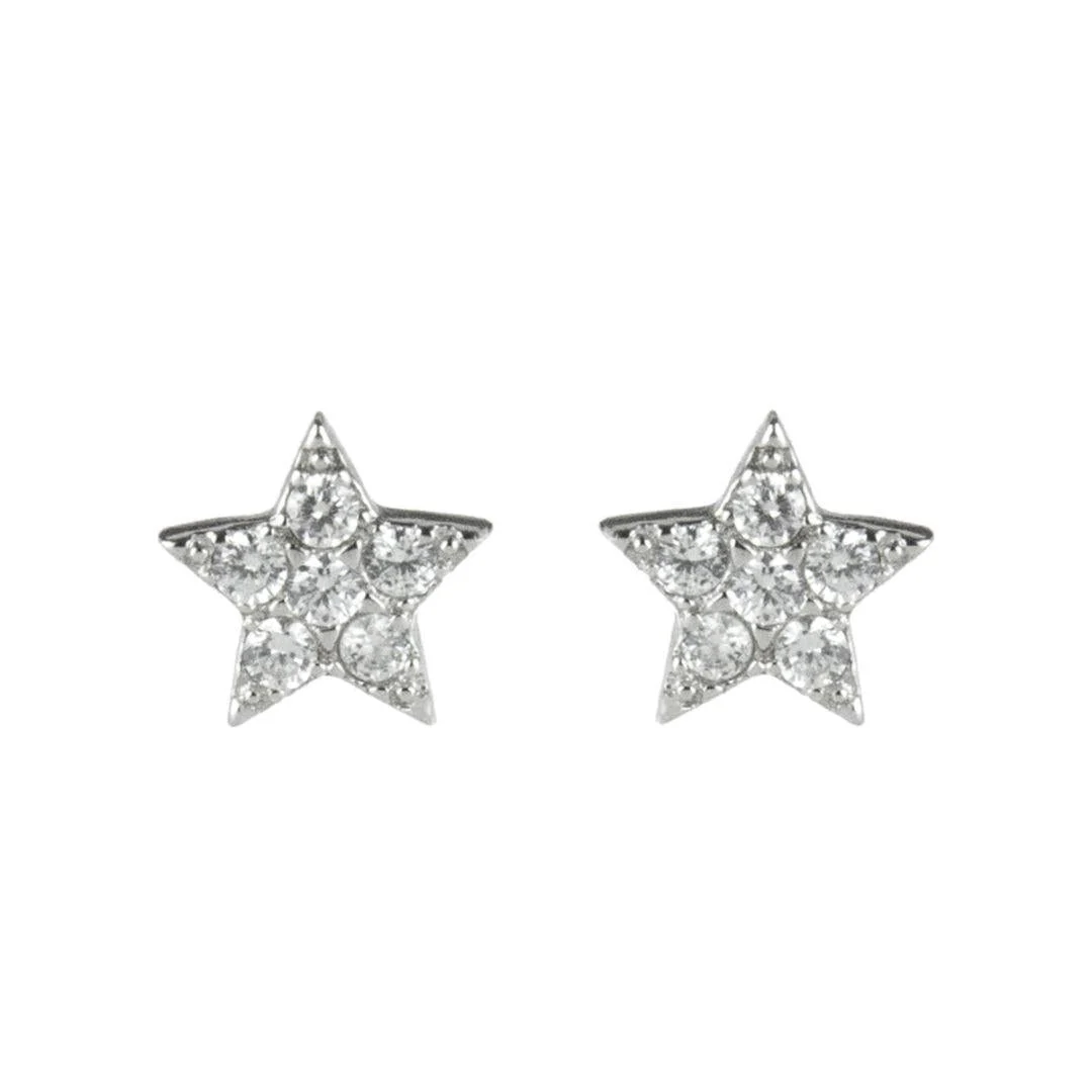 Orecchini A Stella Con Zirconi Pearl