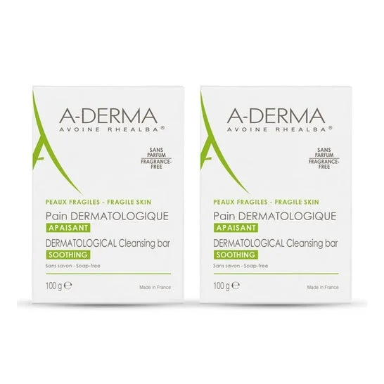Aderma Pane dermatologico Pane Avena Latte Irritato Pelle 2 Pani 100G