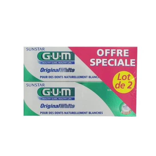 Gum Original White Dentifricio 2x75ml