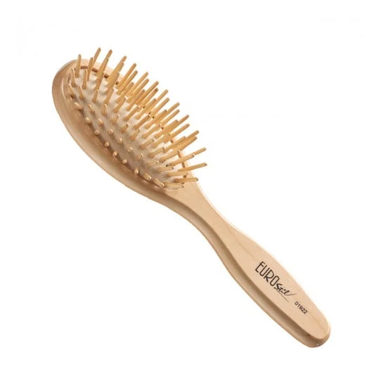 Eurostil spazzola ovale piccolo manico di legno a soffietto 1pc