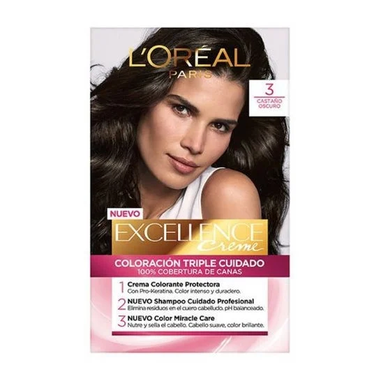 L'Oreal Excellence Creme Hair Dye N3 Dark Brown 1pc