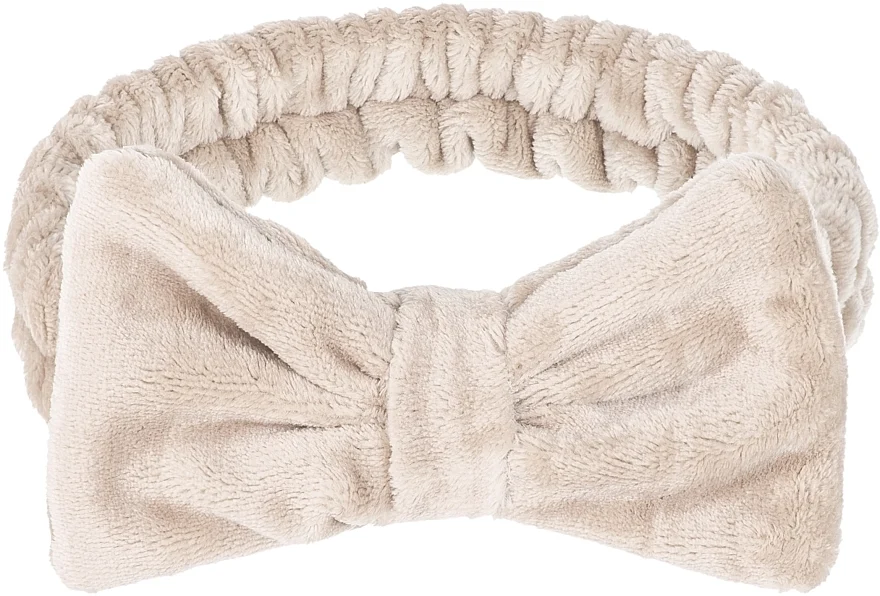 Fascia per capelli cosmetica, beige "Wow Bow"