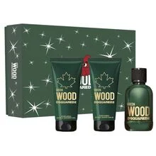 Dsquared2 Green Wood set regalo EDT 100 ml, gel doccia 100 ml e balsamo dopobarba 100 ml