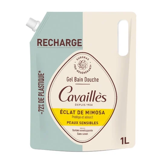 Cavaillès Gel de Ducha Éclat de Mimosa Eco-Recarga 1000 ml