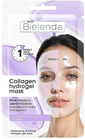 Maschera idrogel idratante e rinforzante con collagene