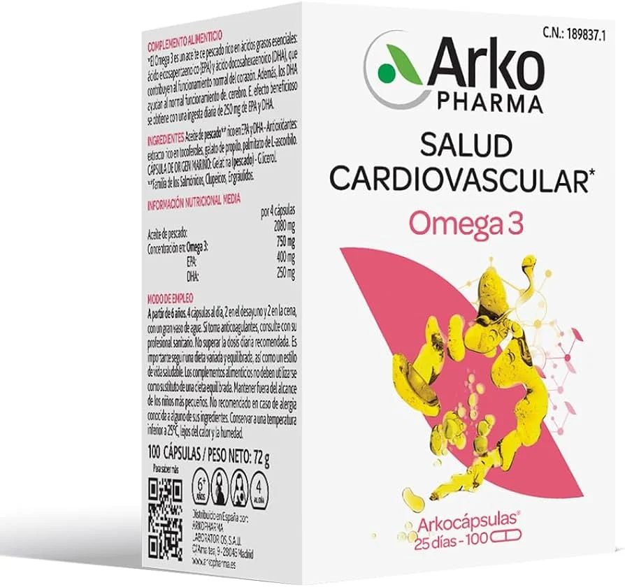 Arkopharma Arkocaps Omega 3 Olio di Pesce 100 Capsule