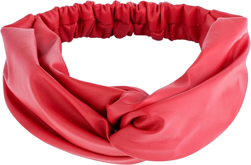 Fascia capelli, rossa, ecopelle "Faux Leather Twist"