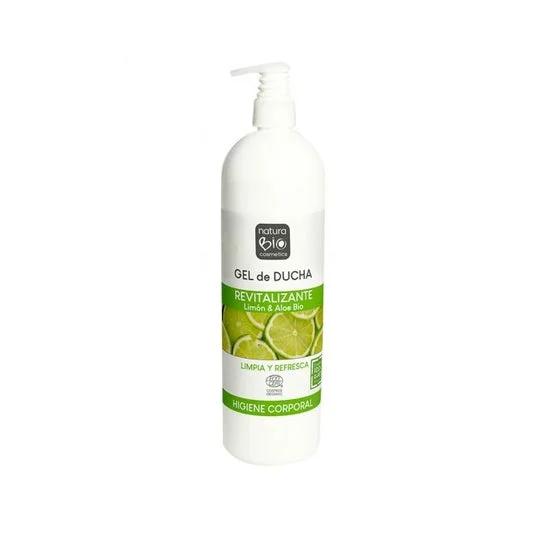 NaturaBio Cosmetics Gel da bagno rivitalizzante al limone e aloe 740ml