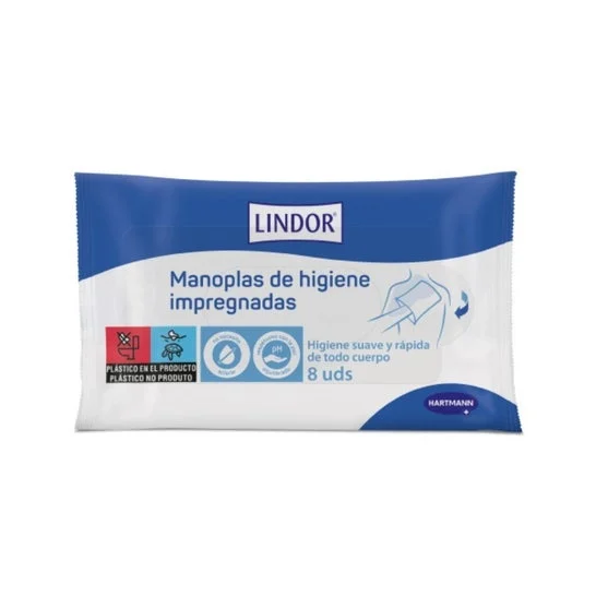 Lindor Impregnated Hygiene Mitts 8uds