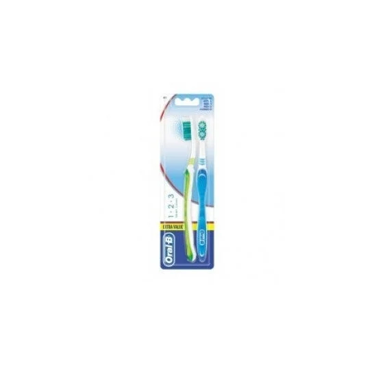 Oral-B Shiny Clean 1-2-3 spazzolino da denti 2pz