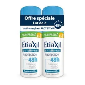Etiaxil Anti-transpirant Transpiration Modérée Compressé Peaux Sensibles 2x100ml
