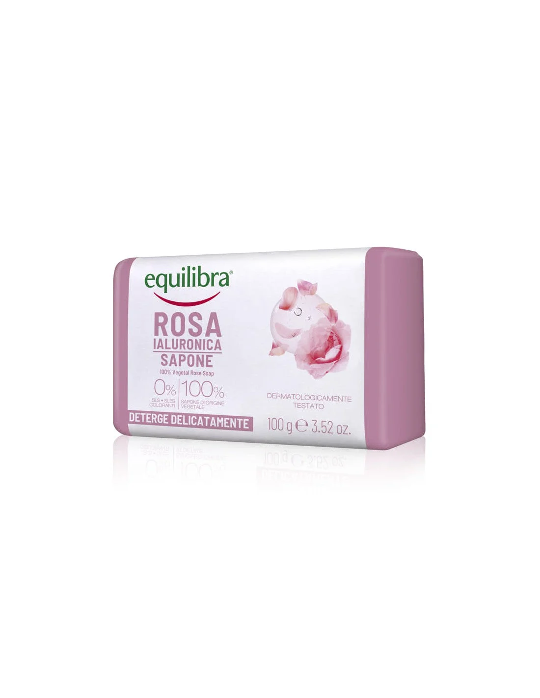 Equilibra Rose ialuronica 100g sapone vegetale