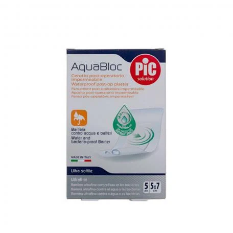 Pic Aquabloc Cerotto post-operatorio sterile impermeabile con battericida 5 X 7 cm 5 U