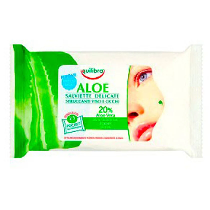 Equilibra Aloe Salviette Delicate Struccanti Viso E Occhi 25 Pz 1 unità