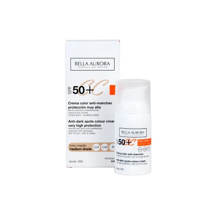 Bella Aurora CC Crema Anti-Macchie Spf50 Tonalità Media 30 ml