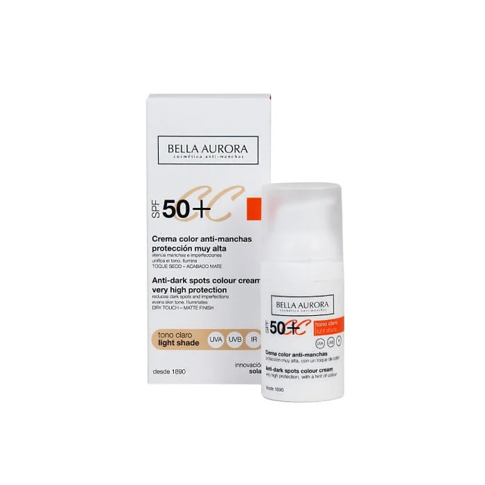 Bella Aurora CC Crema Anti-Macchie Spf50 Tonalità Chiara 30 ml