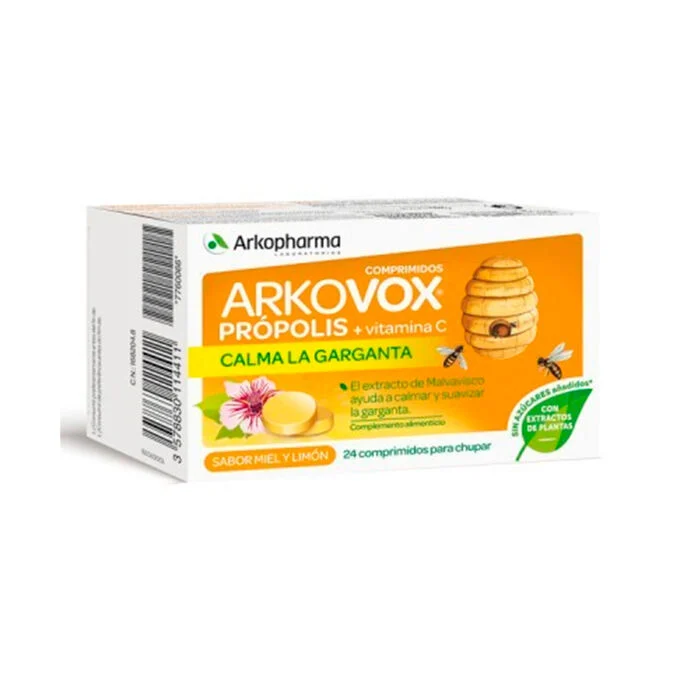 Arkopharma Arkovox Propoli + Vitamina C 24 Compresse Miele Limone