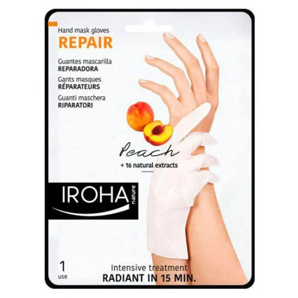 Riparazione guanti maschera mani e unghie Iroha Nature Peach