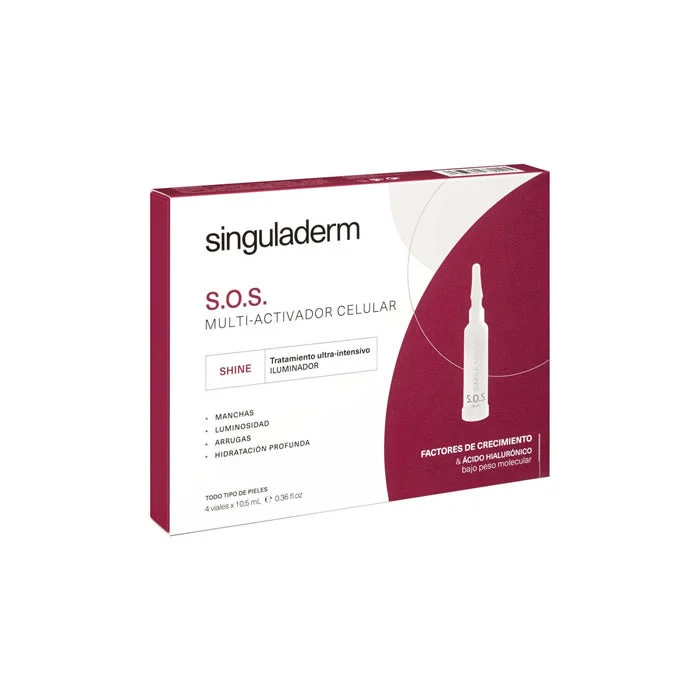 Singuladerm S.O.S. Trattamento Illuminante Cellulare Multiattivante 4x10,5ml