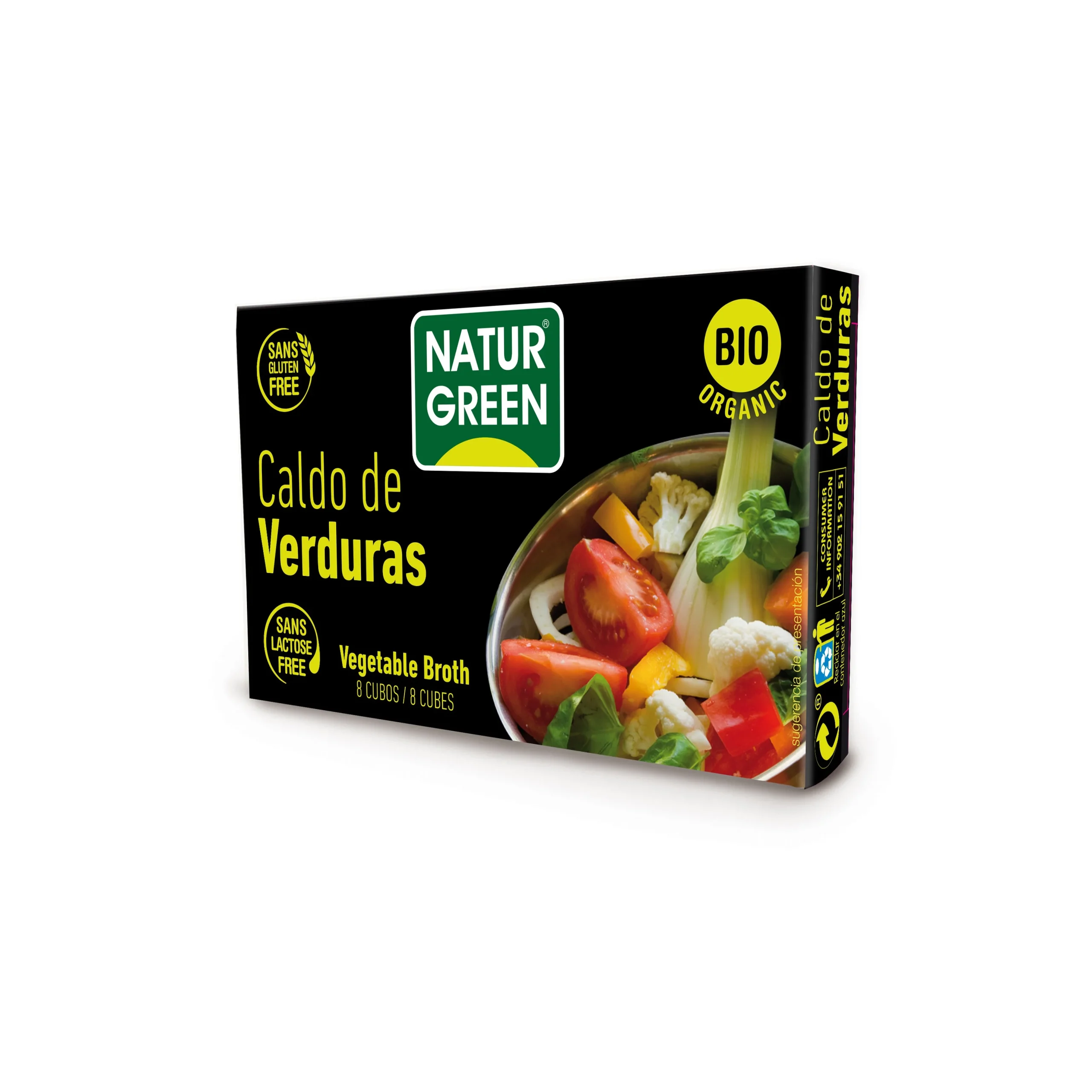 Naturgreen Brodo Vegetale Cubo Scatola 8 X 10,5 g